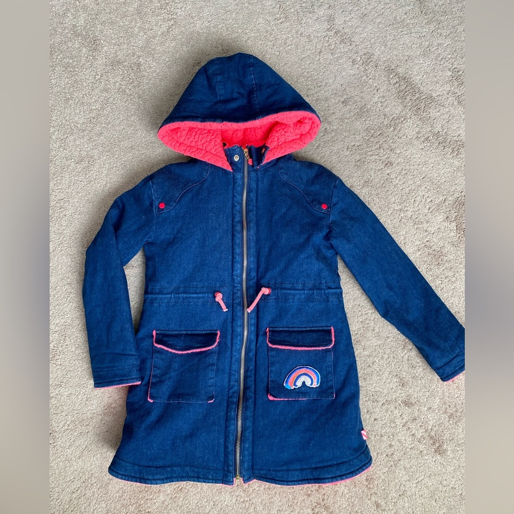Girl’s Billieblush long denim coat/jacket size 7/8